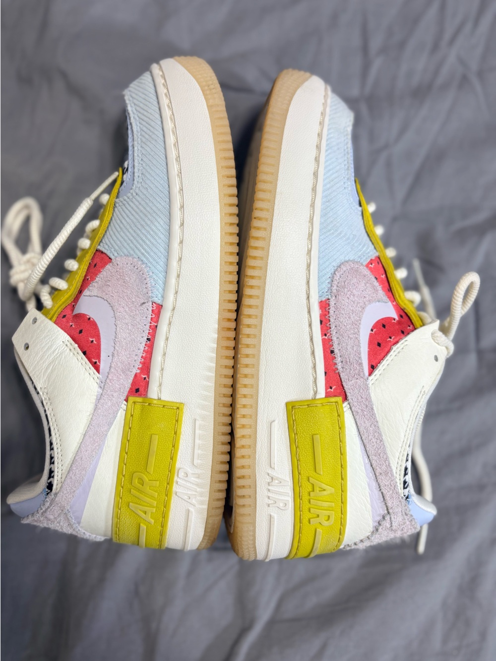 Nike Women's Air Force 1 Shadow Patchwork Multicolor DM 8076100 Low Top Sz 8.5 - Picture 9 of 11